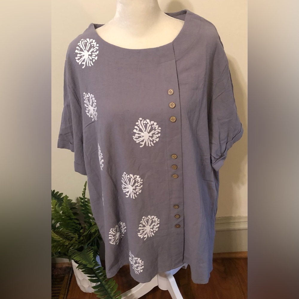 Top Sz 2XL Women’s 100% Cotton Dandelion Short Sleeved Perfect
